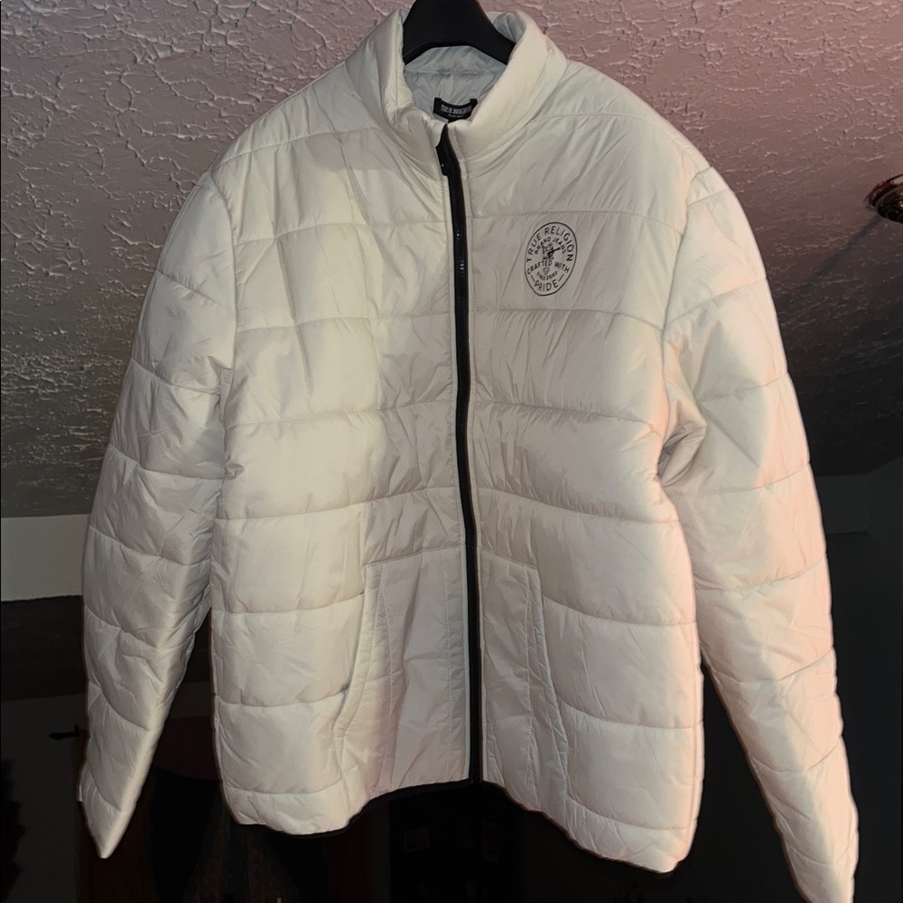 True Religion Beige Quilted Jacket